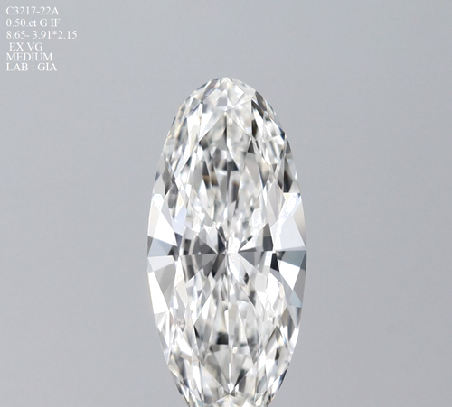0.5 carat G-IF Natūralus Oval Deimantas (1)