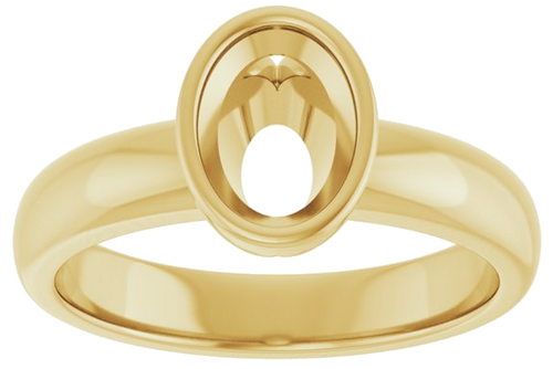 Sužadėtuvių Žiedas „Bezel-Set Solitaire“ 14k yellow gold Oval 7.5mm x 5.5mm (3)