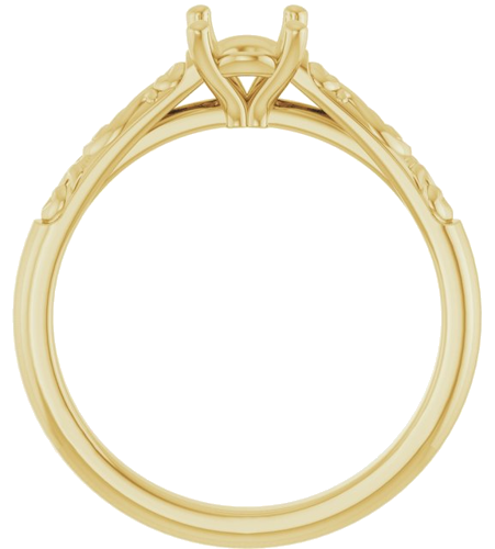 Sužadėtuvių Žiedas „Solitaire“ 14k yellow gold Oval 7mm x 5mm (2)