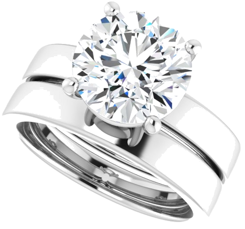 Sužadėtuvių Žiedas „Solitaire“ 950 Platinos Round 9.4mm (10)