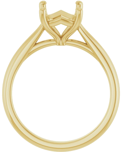 Sužadėtuvių Žiedas „Solitaire“ 10k yellow gold Emerald 9mm x 7mm (2)