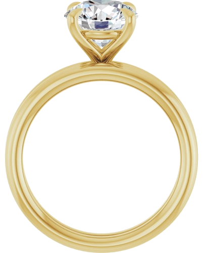 Sužadėtuvių Žiedas „Claw-Prong Solitaire“ 14k yellow gold Round 8.2mm (7)