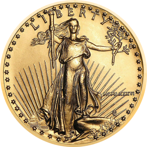 1 oz Amerikas Ērglis 1986 ASV Proof zelta monēta (5)