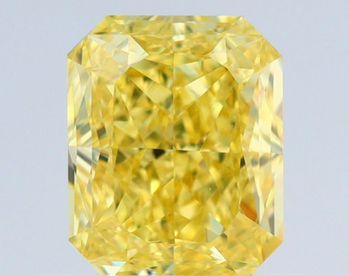 0.65 carat Fancy Intense Yellow-VVS2 Natūralus Radiant Deimantas (1)