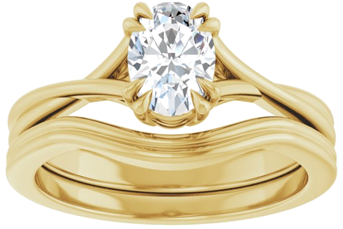 14K Yellow 7x5 mm Oval Solitaire Engagement Ring Mounting (8)