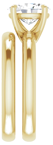 Sužadėtuvių Žiedas „Solitaire“ 585 Geltonojo Aukso Oval 9mm x 7mm (9)