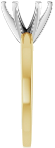 Sužadėtuvių Žiedas „Solitaire“ 18k yellow/white gold Round 8.2mm (4)