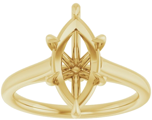 Sužadėtuvių Žiedas „Claw-Pong“ 14k yellow gold Marquise 13mm x 6.5mm (3)