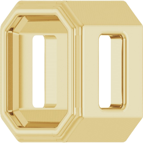 Pakabukas „Solitaire Slide“ 14k yellow gold Emerald 4mm x 3mm (2)