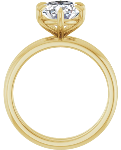 Sužadėtuvių Žiedas „Claw-Prong“ 18k yellow gold Oval 10mm x 8mm (7)