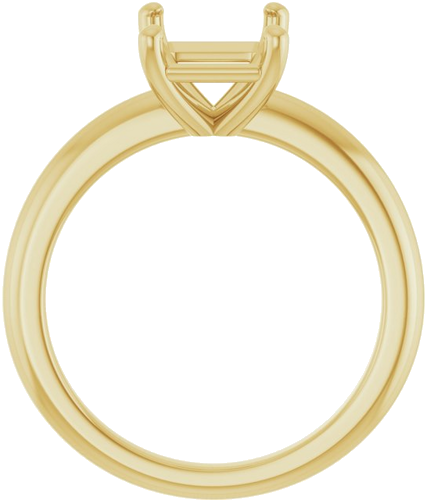Sužadėtuvių Žiedas 14k yellow gold Emerald 9mm x 7mm (2)