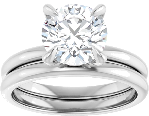 Sužadėtuvių Žiedas „Solitaire“ 950 Platinos Round 8mm (8)