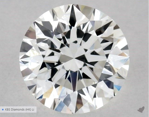 0.53 carat G-VVS2 Excellent cut Natūralus Round Deimantas (1)