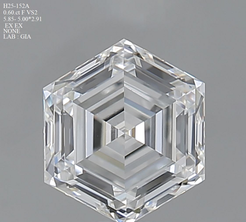 0.6 carat F-VS2 Natūralus Hexagonal Deimantas (1)