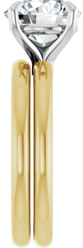 Sužadėtuvių Žiedas 585 Baltojo Ir Geltonojo Aukso Round 8.8mm (9)