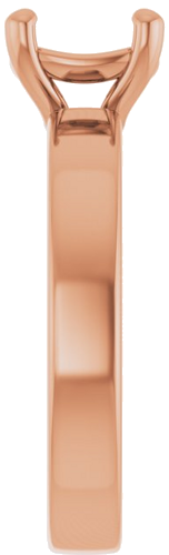 14K Rose 7 mm Cushion Solitaire Engagement Ring Mounting (4)