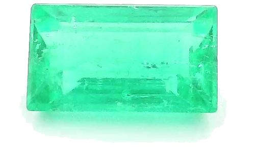 0.41 carat GREEN STEP cut Baguette Smaragdas (1)