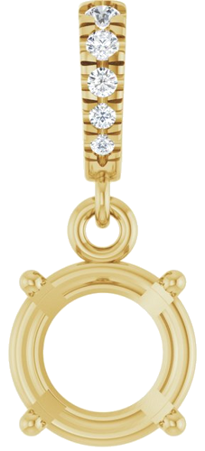 Pakabukas „Accented“ 14k yellow gold Round 6.5mm (1)