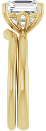 Sužadėtuvių Žiedas 14k yellow gold Asscher 8mm (9)