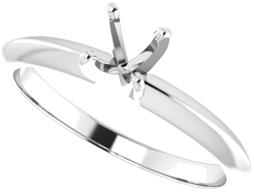 Sužadėtuvių Žiedas „Light Solitaire“ 585 Baltojo Aukso Round 4.2mm x 4.9mm (5)