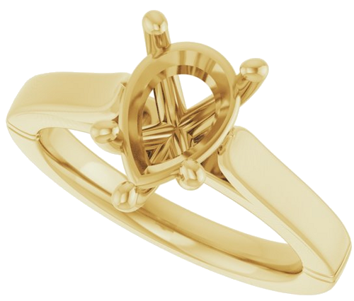 Sužadėtuvių Žiedas „Solitaire“ 14k yellow gold Pear 10mm x 7mm (5)