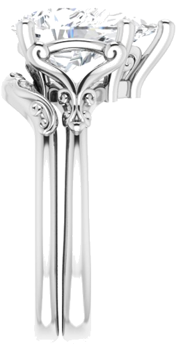 14K White 12x8 mm Pear Solitaire Engagement Ring Mounting (9)