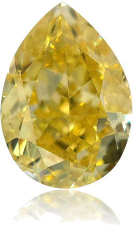 0.51 carat Fancy Intense Yellow-SI2 Natūralus Pear Deimantas (1)