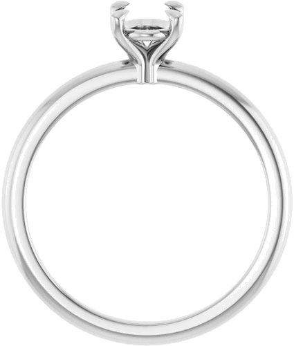 Sužadėtuvių Žiedas 585 Baltojo Aukso Oval 7mm x 5mm (2)