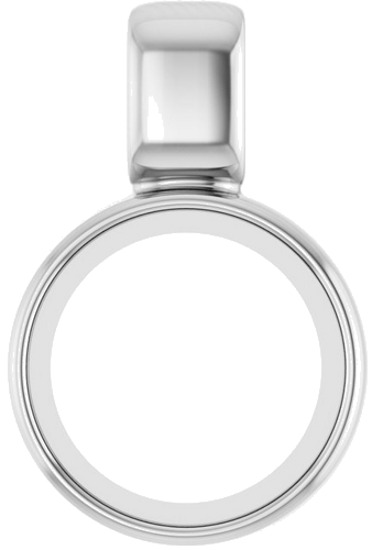 Sterling Silver 5 mm Round Bezel-Set Pendant Mounting (1)