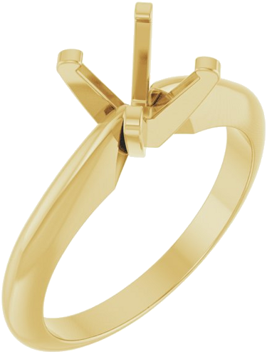Sužadėtuvių Žiedas „Solitaire“ 14k yellow gold Round 6.5mm (1)