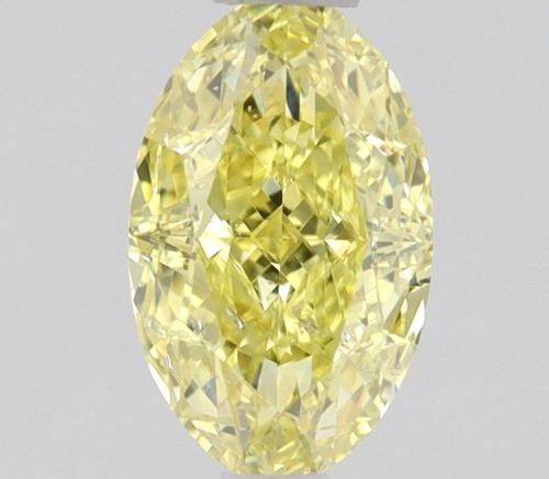 0.5 carat Fancy Intense  Yellow-SI2 Natūralus Oval Deimantas (1)