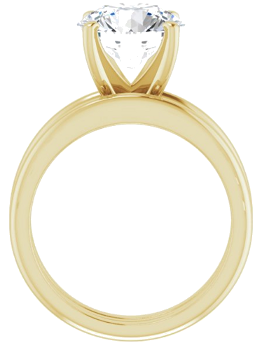 Sužadėtuvių Žiedas „Solitaire“ 585 Geltonojo Aukso Round 9.4mm (7)