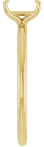 14K Yellow  6x4 mm Emerald Solitaire Engagement Ring Mounting (4)