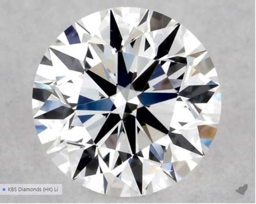 0.54 carat E-VS2 Excellent cut Natūralus Round Deimantas (1)