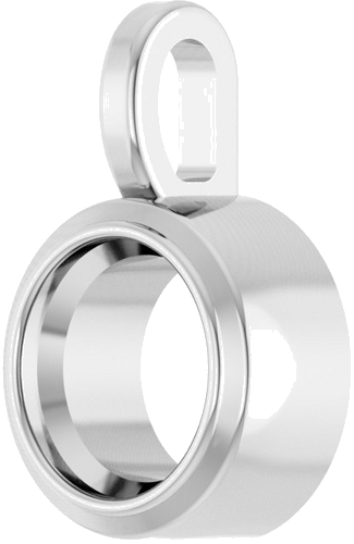 Pakabukas „Solitaire“ 14k white gold Round 5.5mm (2)