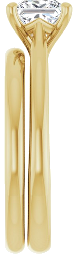 Sužadėtuvių Žiedas „Solitaire“ 585 Geltonojo Aukso Square 5.5mm (9)