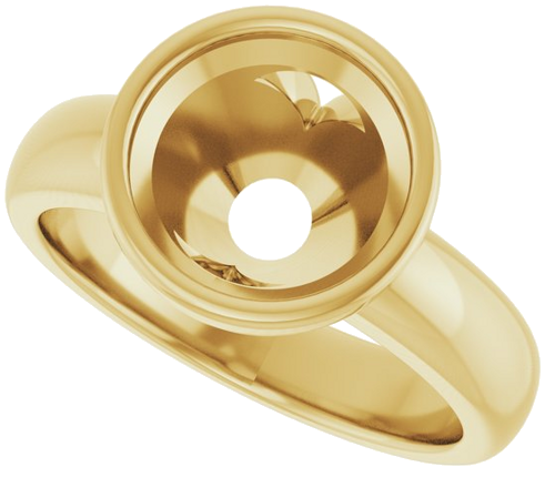 Sužadėtuvių Žiedas „Bezel-Set Solitaire“ 18k yellow gold Round 9mm (5)