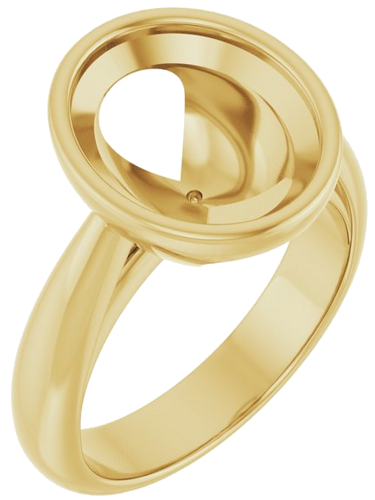 Sužadėtuvių Žiedas „Bezel-Set Solitaire“ 14k yellow gold Oval 12mm x 10mm (1)