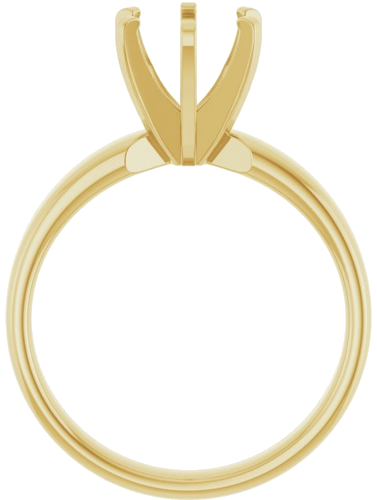 14K Yellow 7.4 mm Round Solitaire Engagement Ring Mounting (2)