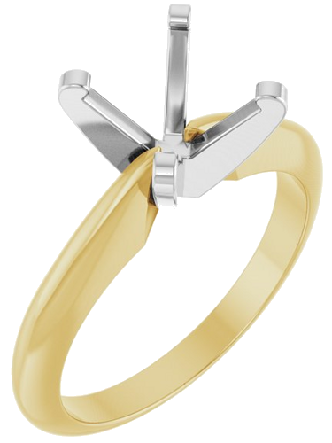 Sužadėtuvių Žiedas „Solitaire“ 14k yellow/white gold Round 8mm (1)
