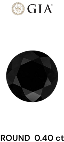 0.4 carat Fancy Black-VVS2 Excellent cut Natūralus Round Deimantas (1)
