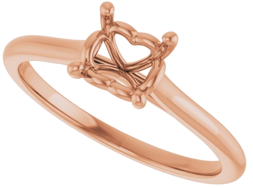 Sužadėtuvių Žiedas „Solitaire“ 585 Rožinis Aukso Square 4.5mm (5)