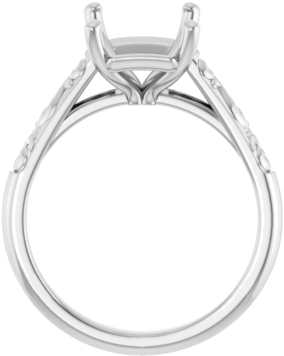Sužadėtuvių Žiedas „Solitaire“ 14k white gold Emerald 10mm x 8mm (2)