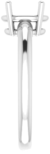 Sužadėtuvių Žiedas „Solitaire“ 585 Baltojo Aukso Oval 8mm x 6mm (4)