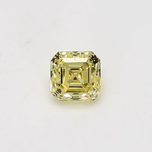 0.34 carat Fancy Intense Yellow-VS2 Natūralus Asscher Deimantas (1)