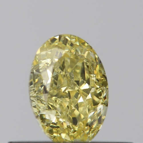 0.48 carat Fancy Intense  Yellow-SI2 Natūralus Oval Deimantas (1)