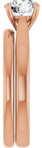 14K Rose 6.5 mm Round Engagement Ring Mounting (9)