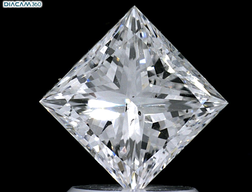 1.7 carat D-SI1 Natūralus Princess Deimantas (1)