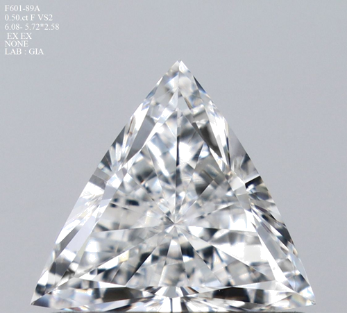 0.5 carat F-VS2 Natūralus Triangular Deimantas (1)