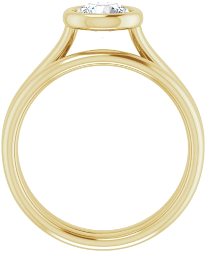 Sužadėtuvių Žiedas „Bezel-Set Solitaire“ 10k yellow gold Round 6mm (7)